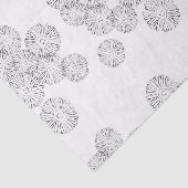 Elegant Black and White Boho Chic Daisy Pattern Tissuepapier (Detail)