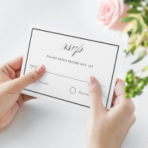 Elegant Black and White Border Wedding