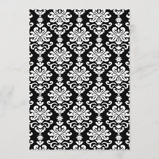 Elegant Black and White Calligraphy Wedding Menu (Achterkant)