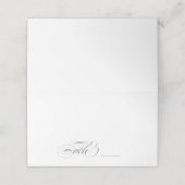 Elegant Black and White Calligraphy Wedding Plaatskaartje (Buitenkant ongevouwen)