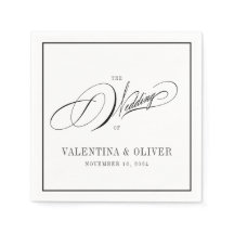 Elegant Black and White Calligraphy Wedding