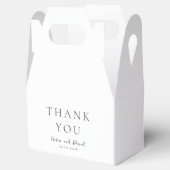 Elegant Black and White Classic Wedding Bedankdoosjes (Geopend)