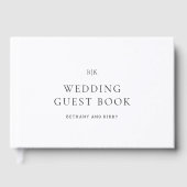 Elegant Black and White Classic Wedding Gastenboek (Voorkant)