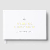 Elegant Black and White Classic Wedding Gastenboek (Voorkant)