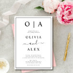 Elegant Black and White Classic Wedding Invitation Kaart<br><div class="desc">Deze stijlvolle,  moderne bruids- of vrijgezellenfeesten servetten zijn voorzien van een eenvoudig zwart-wit tekstontwerp dat een minimalistische stijl uitstraalt. Voeg je initialen of monogram toe om ze helemaal van jezelf te maken.</div>