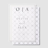 Elegant Black and White Classic Wedding Invitation Vellum Uitnodigingen (Offset (Uitnodiging))