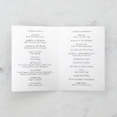 Elegant Black and White Classic Wedding Programma (Binnen)