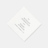 Elegant Black and White Classic Wedding Servet (Hoek)