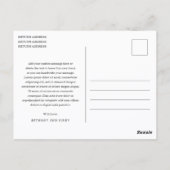 Elegant Black and White Classic Wedding Thank You Briefkaart (Achterkant)