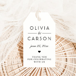Elegant Black and White Custom Wedding Monogram Cadeaulabel