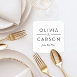 Elegant Black and White Custom Wedding Monogram Kartonnen Onderzetters<br><div class="desc">Moderne en witte onderzetters met een zwarte en witte bruiloft zijn voorzien van een elegant en minimaal zwart typografisch monogram dat gepersonaliseerd kan worden met de bruid- en bruidenamen en de trouwdatum.</div>