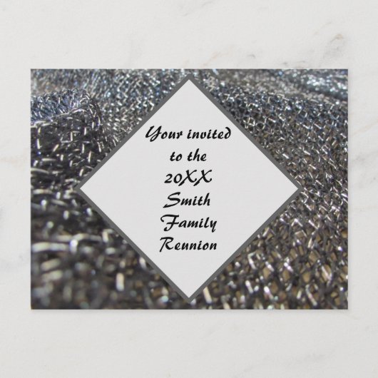 Elegant Black and White Family Reunion Uitnodiging (Voorkant)