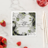 Elegant Black and White Floral Wedding Servet (Insitu)