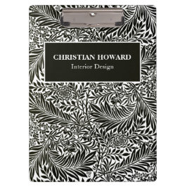 Elegant Black and White Foliage Business Branded Klembord