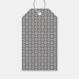 Elegant Black and White Folk Floral Seamless Patte Cadeaulabel