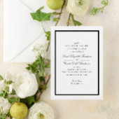 Elegant Black and White Formal Calligraphy Wedding Kaart