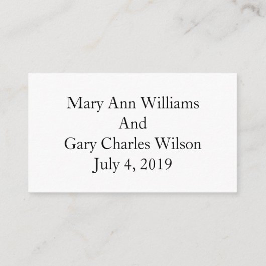 Elegant Black and White Formal Wedding RSVP-kaarte Informatiekaartje (Achterkant)