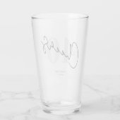 Elegant Black and White Forty 40th Birthday Glas (Achterkant)