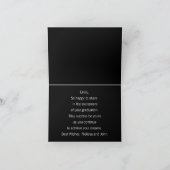 Elegant Black and White Gefeliciteerd Afstuderen Bedankkaart (Binnen)