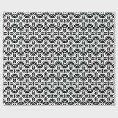 Elegant Black and White Geometric Pattern Cadeaupapier (Vlak)