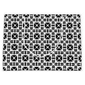 Elegant Black and White Geometric Pattern Groot Cadeauzakje (Voorkant)