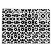 Elegant Black and White Geometric Pattern Groot Cadeauzakje (Achterkant)