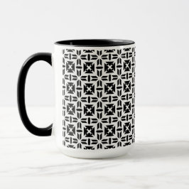 Elegant Black and White Geometric Pattern Mok