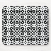 Elegant Black and White Geometric Pattern Muismat (Voorkant)