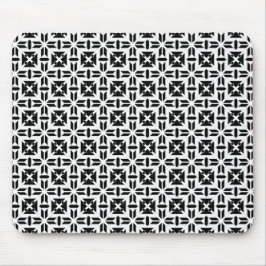 Elegant Black and White Geometric Pattern Muismat