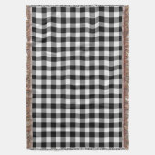 Elegant Black and White Gingham Checktern Deken (Voorkant Verticaal)