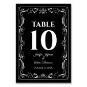 Elegant black and white Gothic Wedding Kaart (Achterkant)