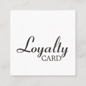 Elegant Black and White Handwrite Loyalty Kaart (Voorkant)