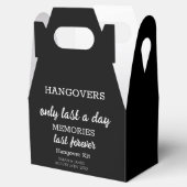 Elegant Black and White Hangover Wedding Custom Bedankdoosjes (Geopend)