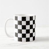 Elegant Black and White Hearts Pattern Valentijn Koffiemok (Links)
