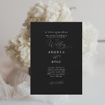 Elegant Black and White II Wedding Invitation Kaart<br><div class="desc">Elegant Black and White Invitation. Wedding-uitnodiging. Beide ouders hebben een lijst. Witte tekst. (De ontwerper van het contact voor veranderingen..plaatsen,  ouders,  enz.) Zwart-wit filter toegepast op foto.</div>