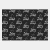 Elegant Black and White Kerstcitroenen Gift Inpakpapier Vel (Voorkant 3)