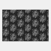 Elegant Black and White Kerstcitroenen Gift Inpakpapier Vel (Voorkant)