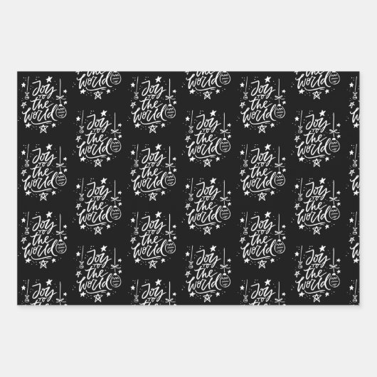 Elegant Black and White Kerstcitroenen Gift Inpakpapier Vel (Voorkant)