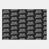 Elegant Black and White Kerstcitroenen Gift Inpakpapier Vel (Voorkant 3)