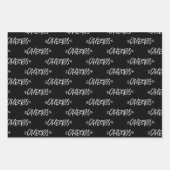 Elegant Black and White Kerstcitroenen Gift Inpakpapier Vel (Voorkant 2)