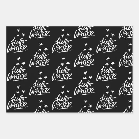 Elegant Black and White Kerstcitroenen Gift Inpakpapier Vel (Voorkant 3)