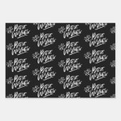 Elegant Black and White Kerstcitroenen Gift Inpakpapier Vel (Voorkant 2)