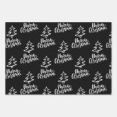 Elegant Black and White Kerstcitroenen Gift Inpakpapier Vel (Voorkant)