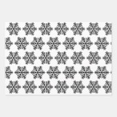 Elegant Black and White Kerstsnowflakes Gift Inpakpapier Vel (Voorkant 3)