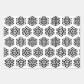 Elegant Black and White Kerstsnowflakes Gift Inpakpapier Vel (Voorkant 2)