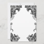 Elegant Black and White Lace Wedding Save The Date (Achterkant)