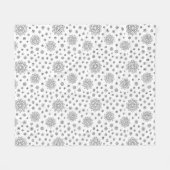 🖤 Elegant Black and White Mandala pattern Fleece Deken (Voorkant (Horizontaal))