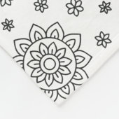 🖤 Elegant Black and White Mandala pattern Fleece Deken (Hoek)