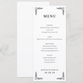 Elegant Black and White Menu (Voorkant / Achterkant)