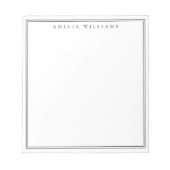 Elegant Black and White Minimalist Two Border Notitieblok (Voorkant)